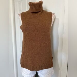 J. Crew Tan Turtleneck Sweater Vest size S